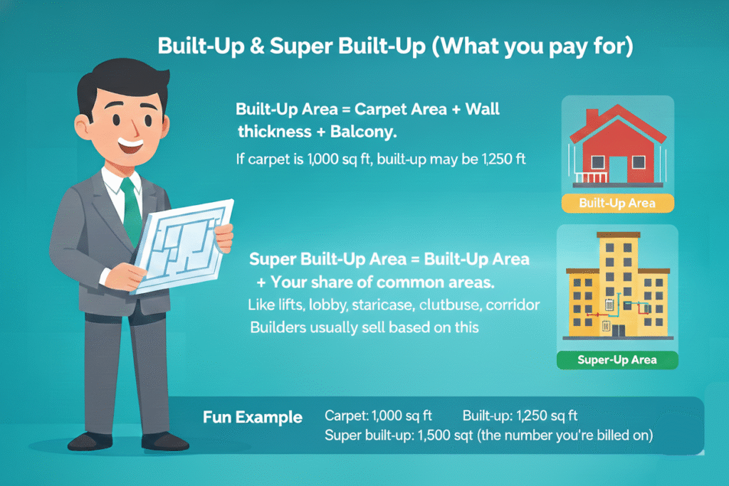 Built-Up area and Super Built-Up Area