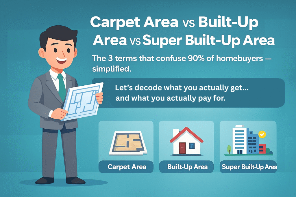Carpet Area vs Built-Up Area vs Super Built-Up Area